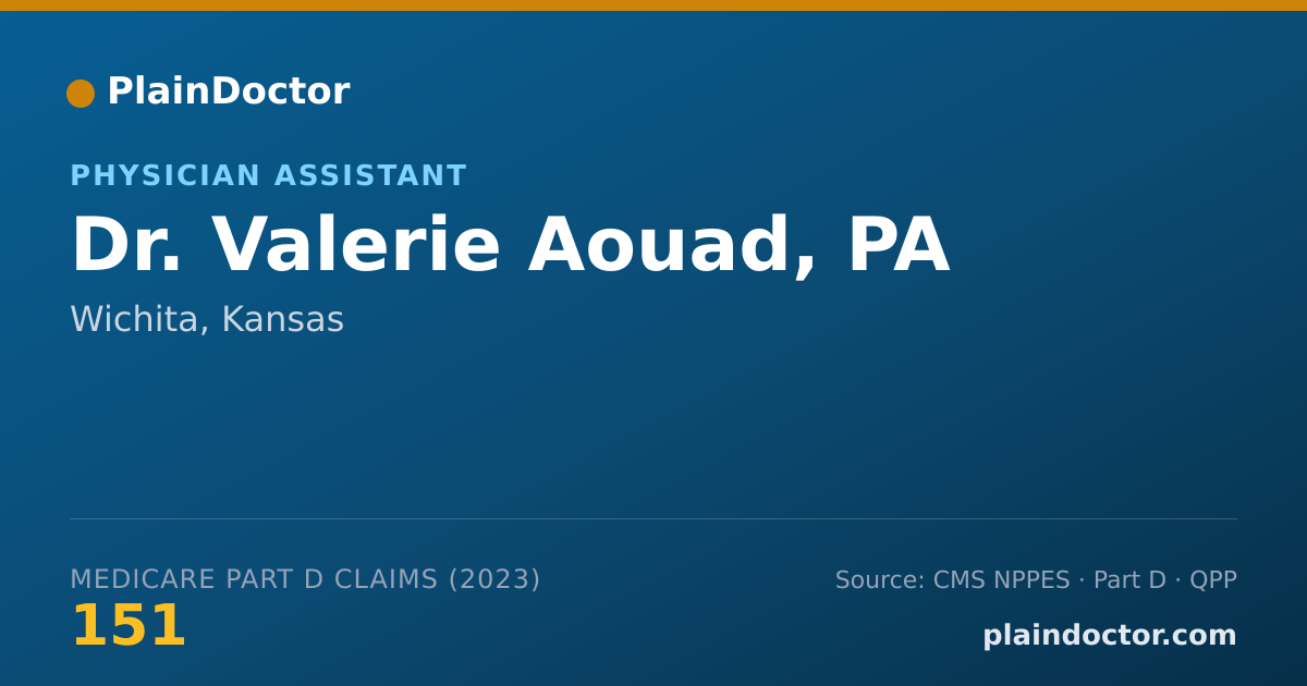 Shareable card for Valerie Aouad, PA - Physician Assistant, Wichita, KS