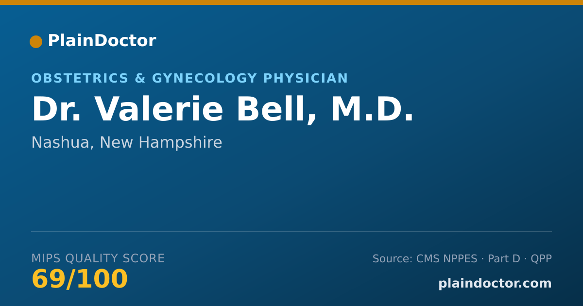Shareable card for Valerie Bell, M.D. - Obstetrics & Gynecology Physician, Nashua, NH
