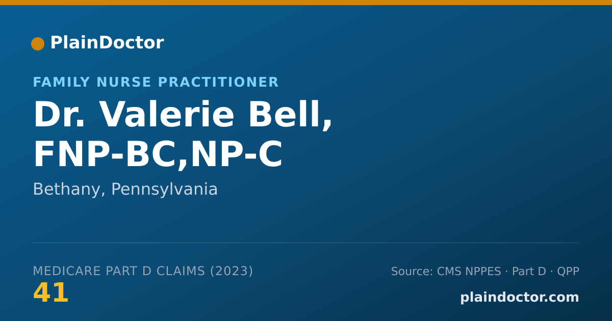 Shareable card for Valerie Bell, FNP-BC,NP-C - Family Nurse Practitioner, Bethany, PA