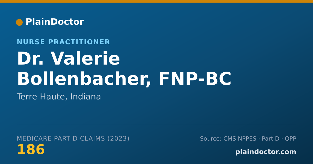Shareable card for Valerie Bollenbacher, FNP-BC - Nurse Practitioner, Terre Haute, IN