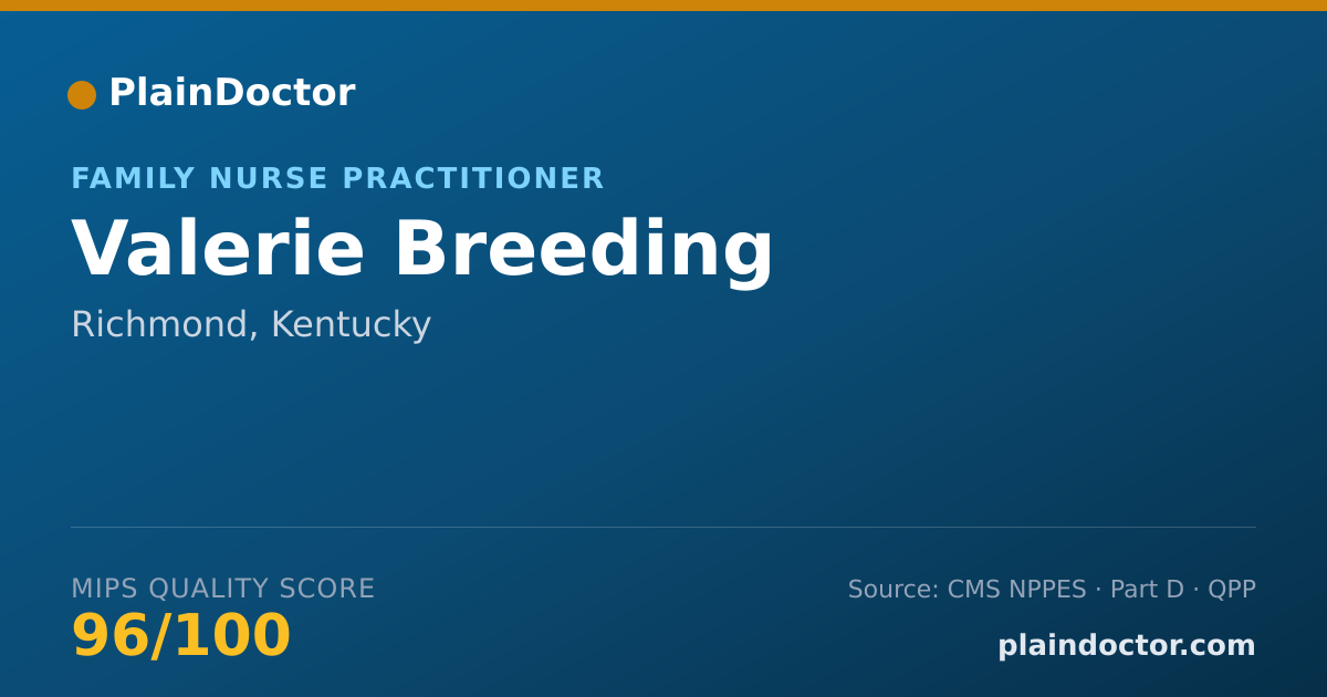 Shareable card for Valerie Breeding - Family Nurse Practitioner, Richmond, KY