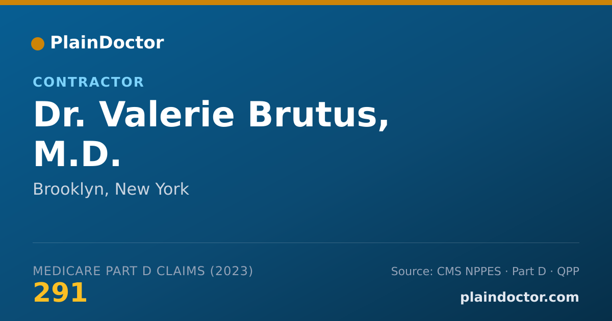Shareable card for Valerie Brutus, M.D. - Contractor, Brooklyn, NY