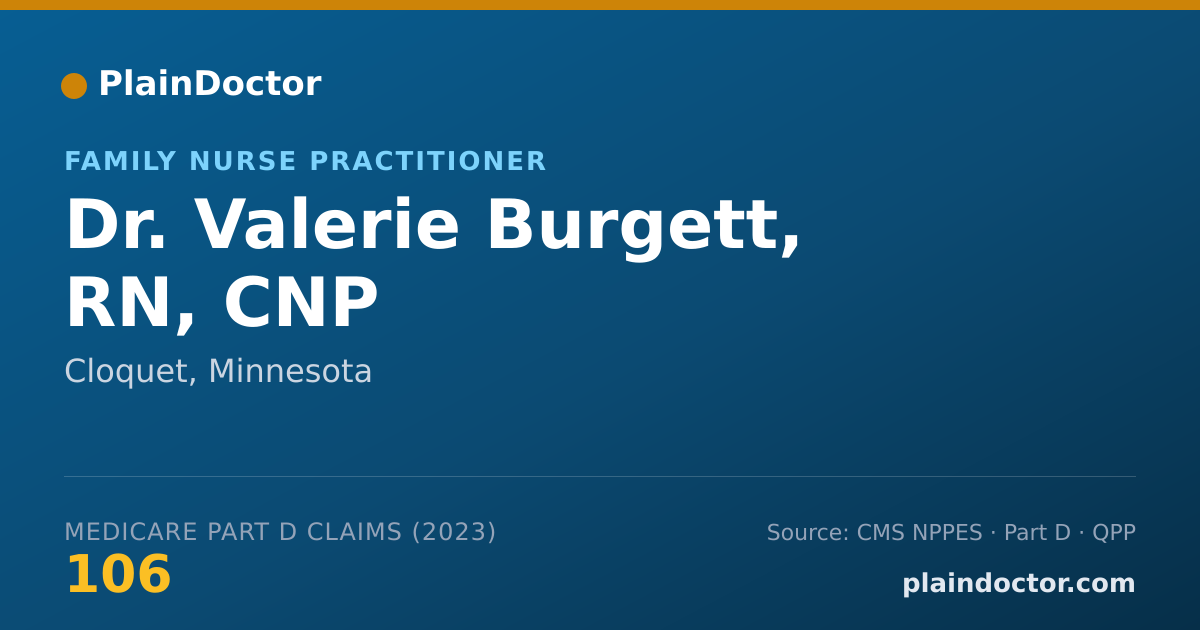Shareable card for Valerie Burgett, RN, CNP - Family Nurse Practitioner, Cloquet, MN