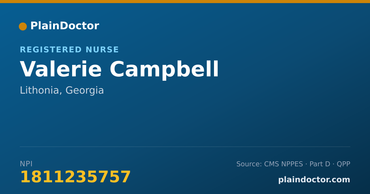 Shareable card for Valerie Campbell - Registered Nurse, Lithonia, GA