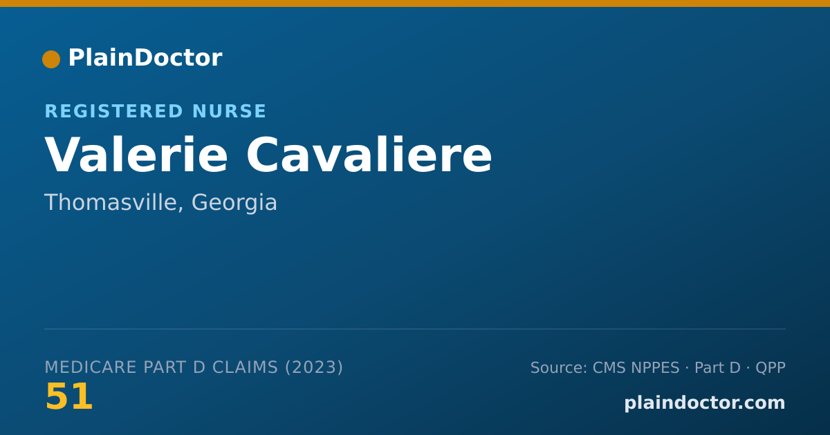Shareable card for Valerie Cavaliere - Registered Nurse, Thomasville, GA