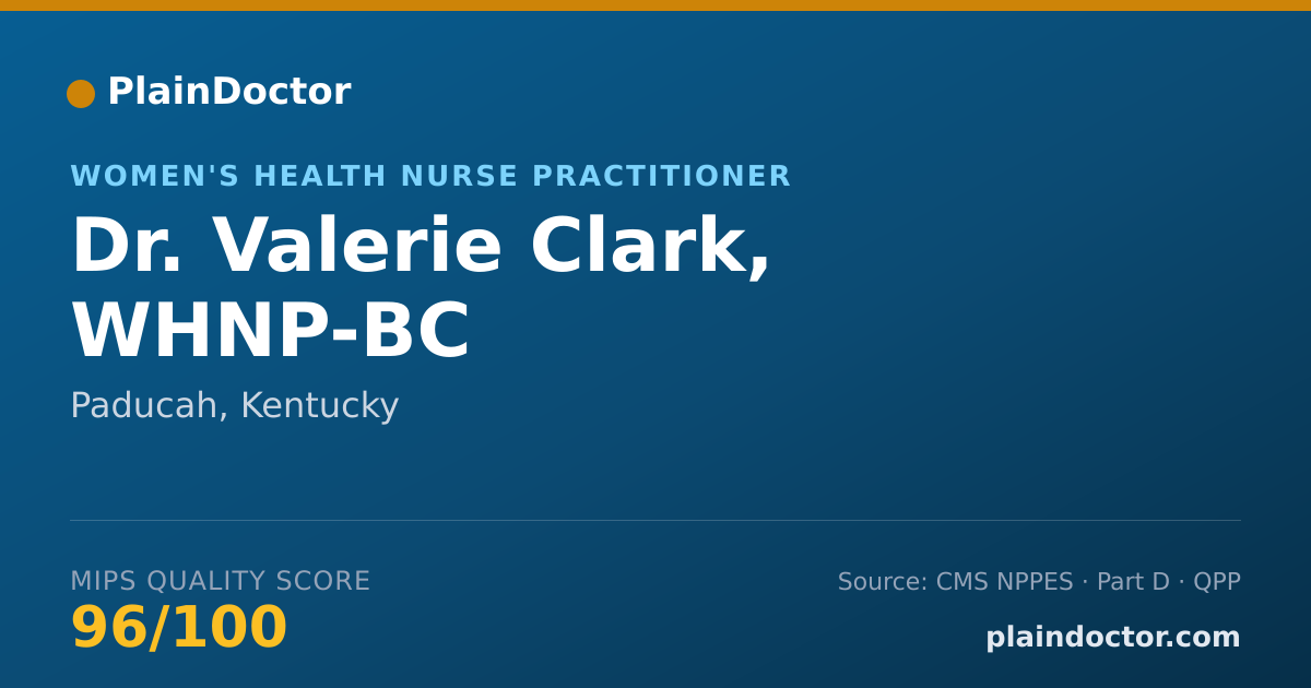 Shareable card for Valerie Clark, WHNP-BC - Women's Health Nurse Practitioner, Paducah, KY