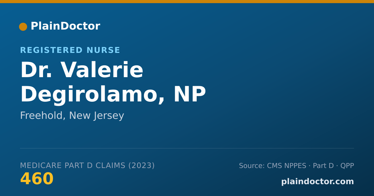 Shareable card for Valerie Degirolamo, NP - Registered Nurse, Freehold, NJ