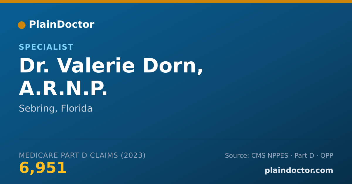 Shareable card for Valerie Dorn, A.R.N.P. - Specialist, Sebring, FL