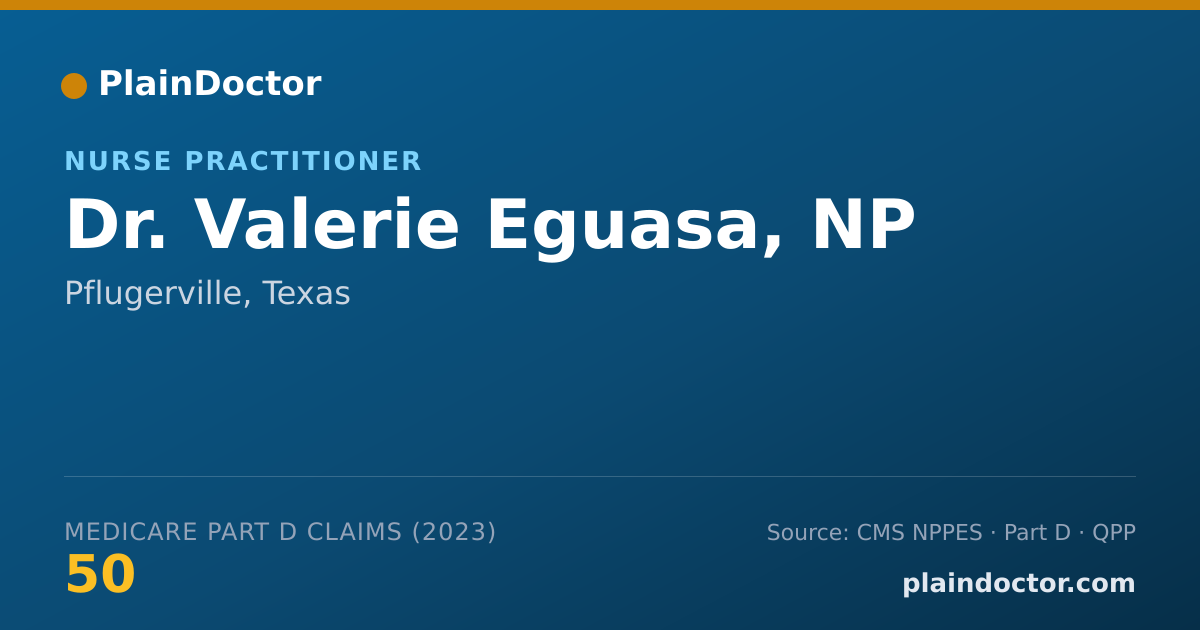 Shareable card for Valerie Eguasa, NP - Nurse Practitioner, Pflugerville, TX