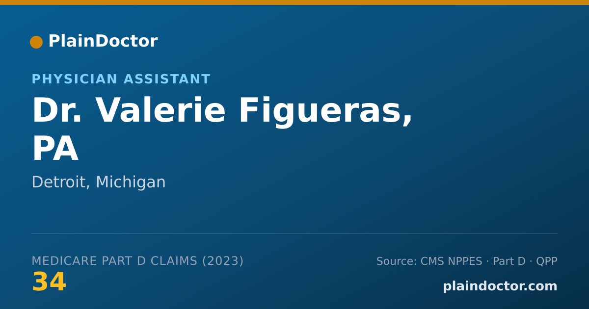 Shareable card for Valerie Figueras, PA - Physician Assistant, Detroit, MI
