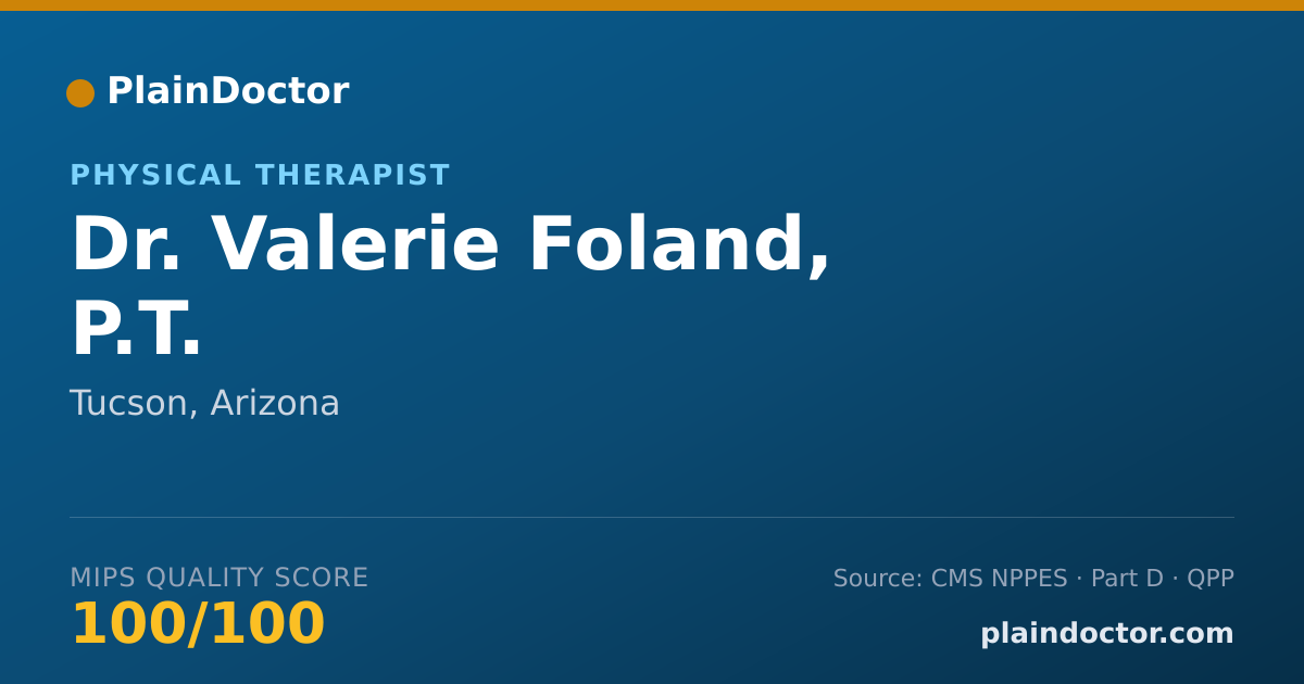 Shareable card for Valerie Foland, P.T. - Physical Therapist, Tucson, AZ