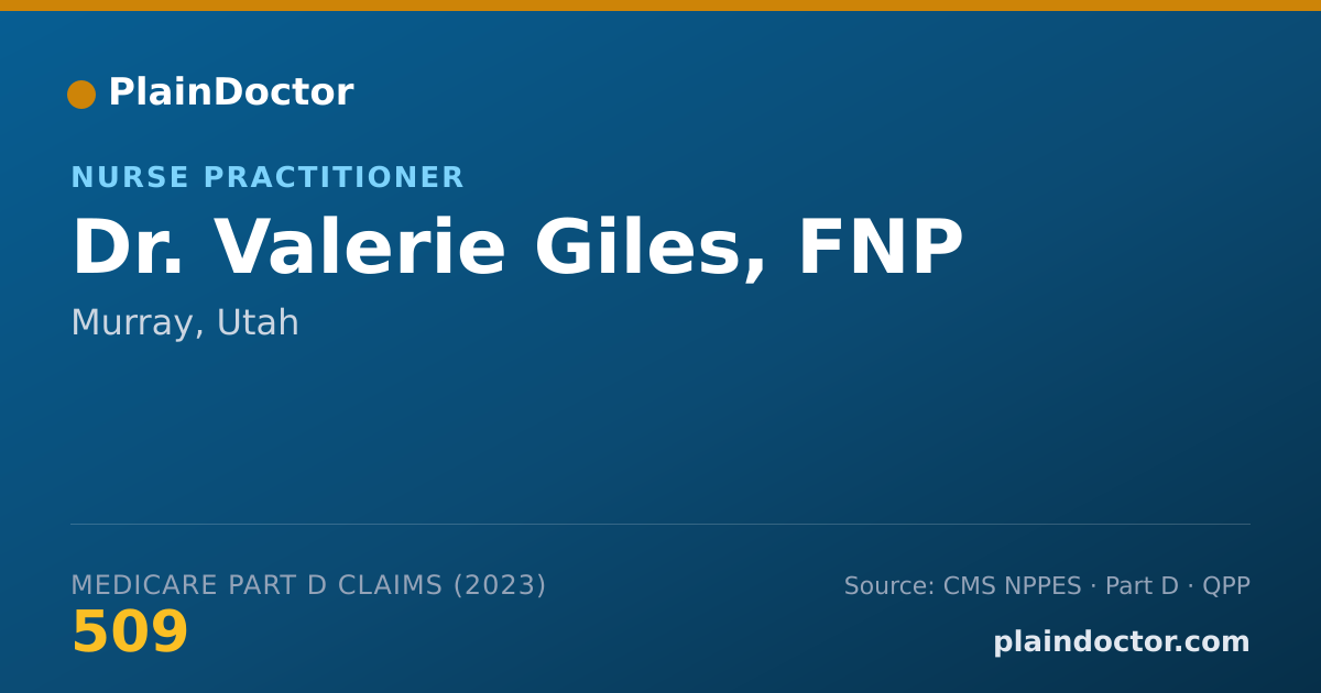 Shareable card for Valerie Giles, FNP - Nurse Practitioner, Murray, UT