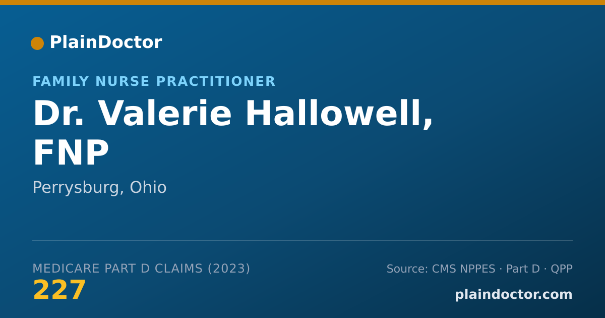 Shareable card for Valerie Hallowell, FNP - Family Nurse Practitioner, Perrysburg, OH