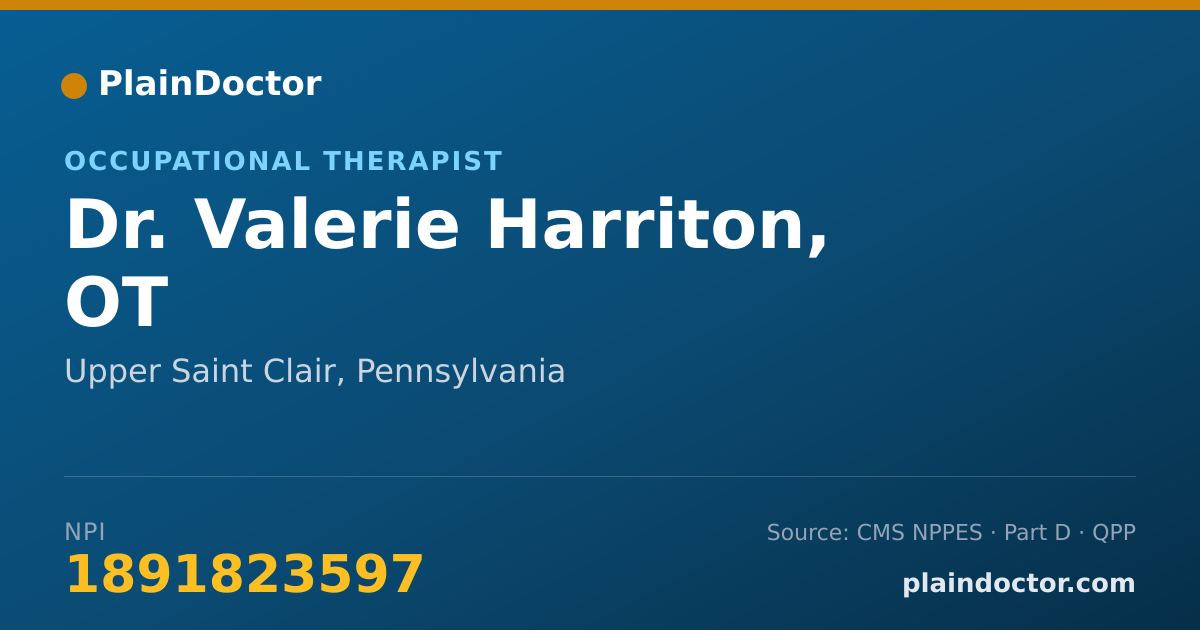 Shareable card for Valerie Harriton, OT - Occupational Therapist, Upper Saint Clair, PA