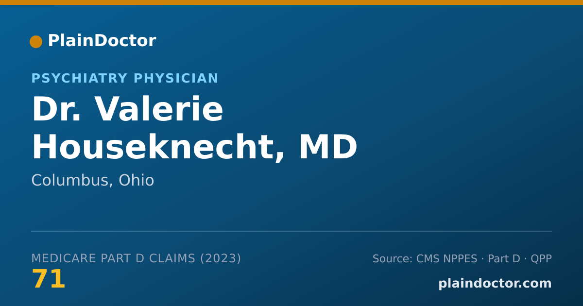 Shareable card for Valerie Houseknecht, MD - Psychiatry Physician, Columbus, OH