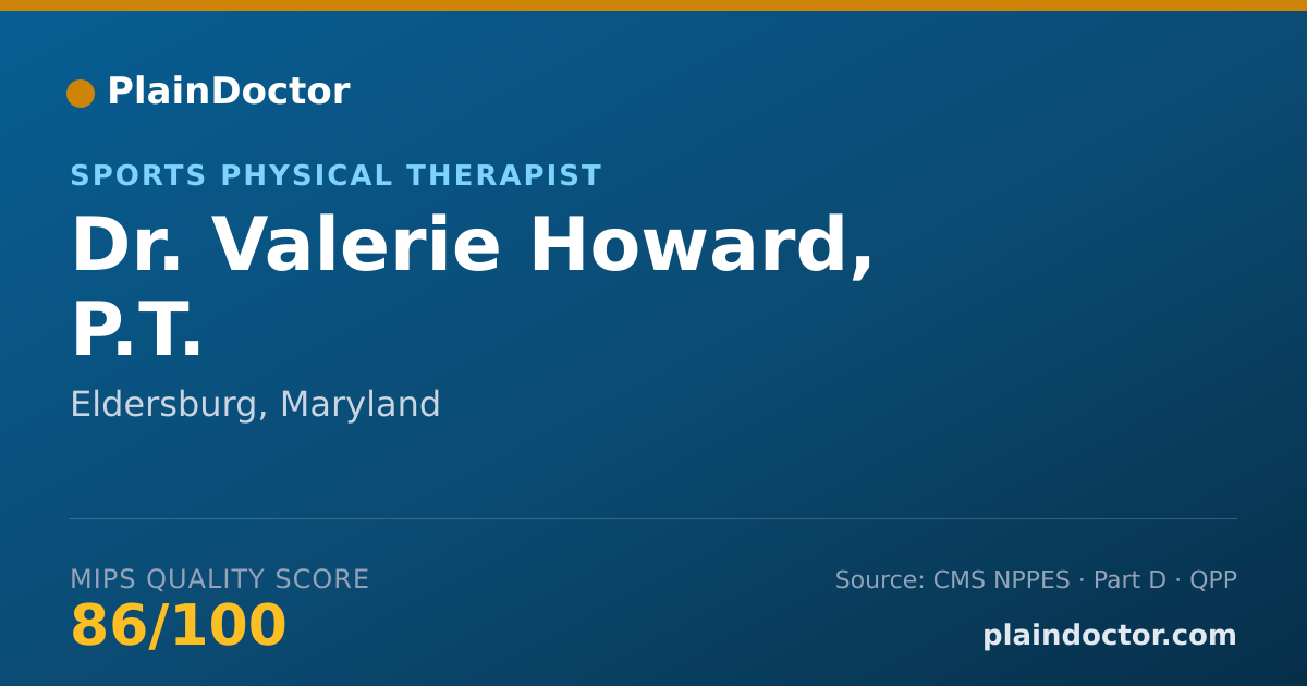 Shareable card for Valerie Howard, P.T. - Sports Physical Therapist, Eldersburg, MD