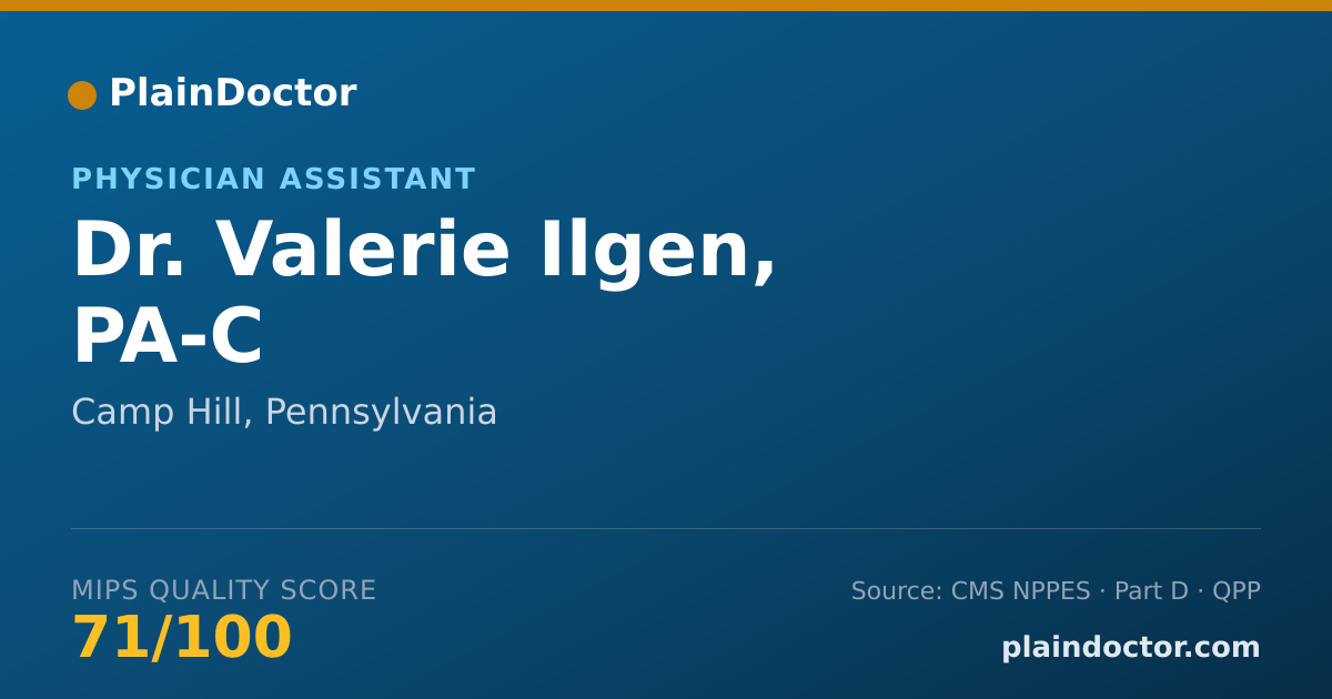 Shareable card for Valerie Ilgen, PA-C - Physician Assistant, Camp Hill, PA