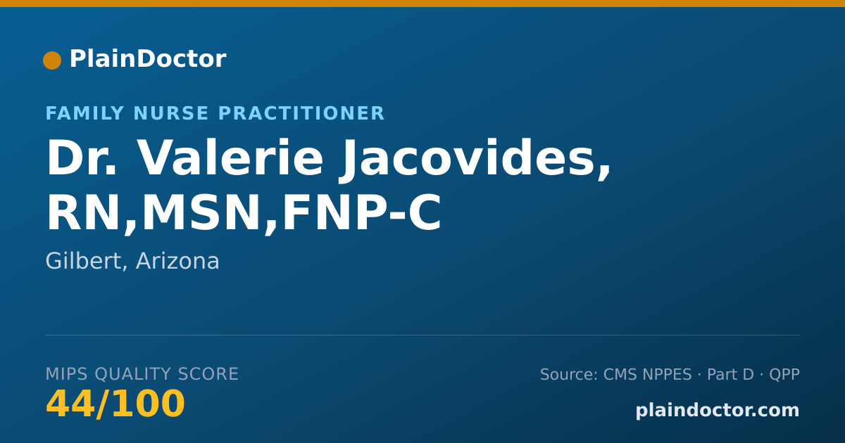 Shareable card for Valerie Jacovides, RN,MSN,FNP-C - Family Nurse Practitioner, Gilbert, AZ
