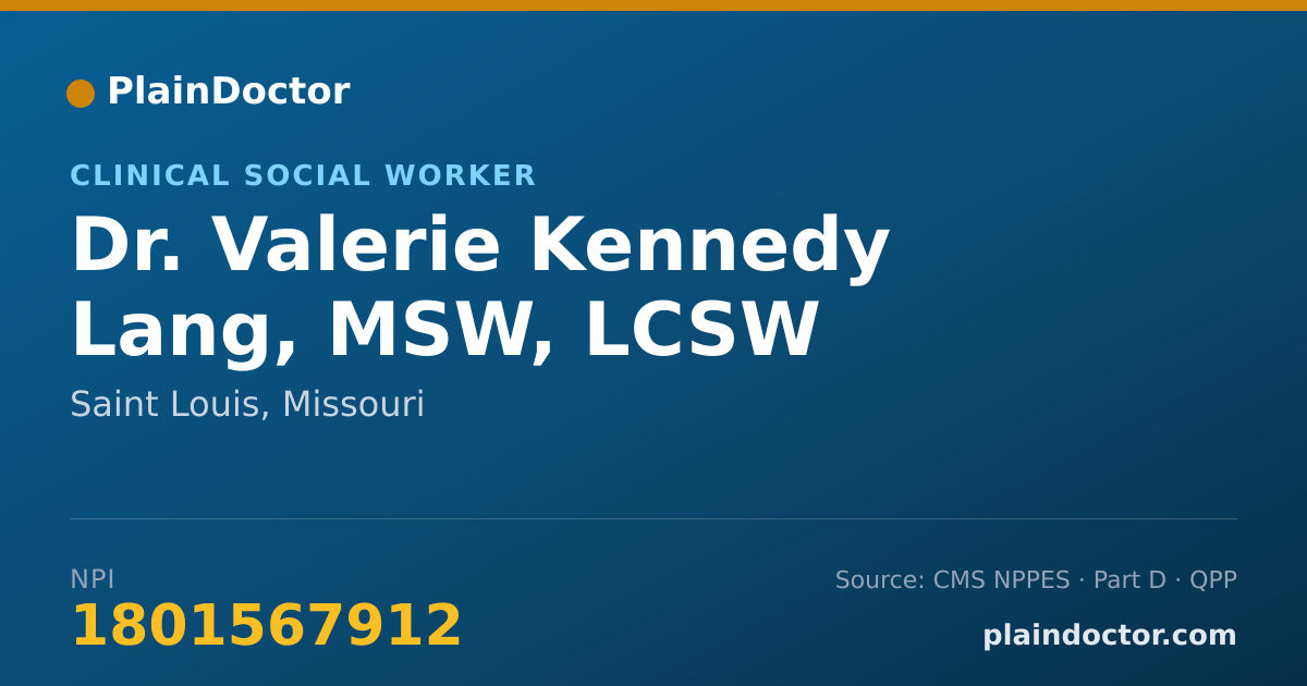 Shareable card for Valerie Kennedy Lang, MSW, LCSW - Clinical Social Worker, Saint Louis, MO