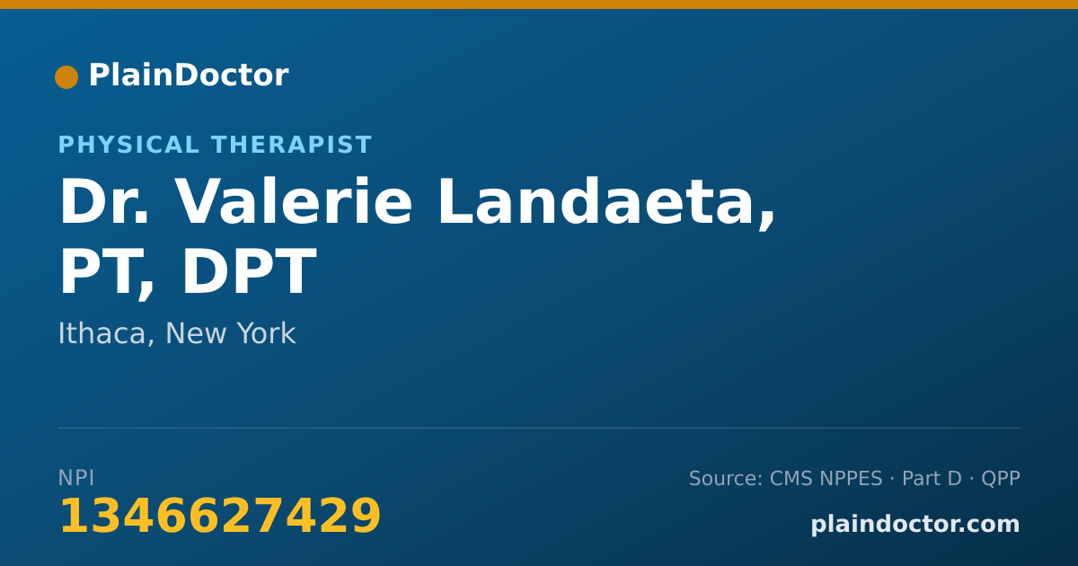Shareable card for Valerie Landaeta, PT, DPT - Physical Therapist, Ithaca, NY