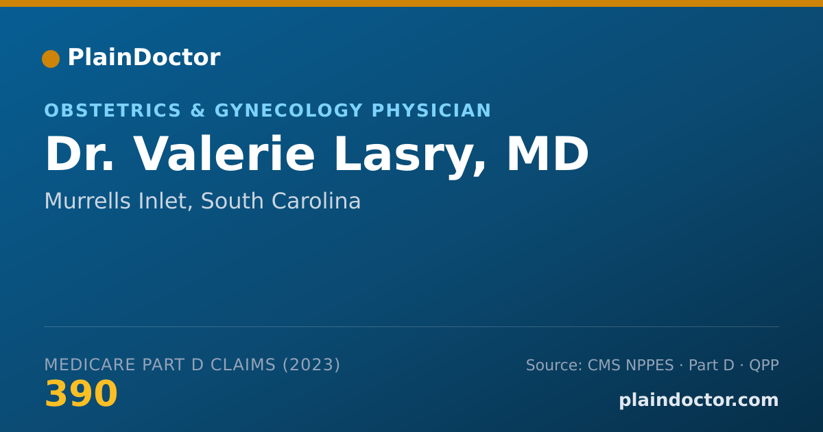 Shareable card for Valerie Lasry, MD - Obstetrics & Gynecology Physician, Murrells Inlet, SC