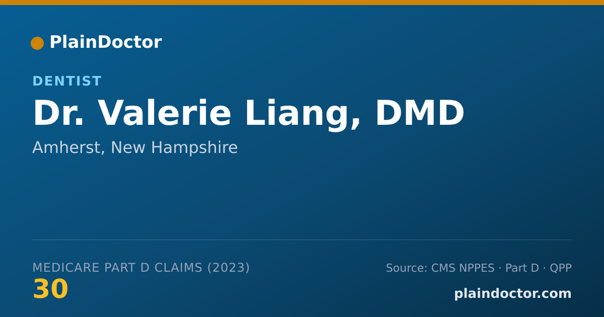 Shareable card for Valerie Liang, DMD - Dentist, Amherst, NH