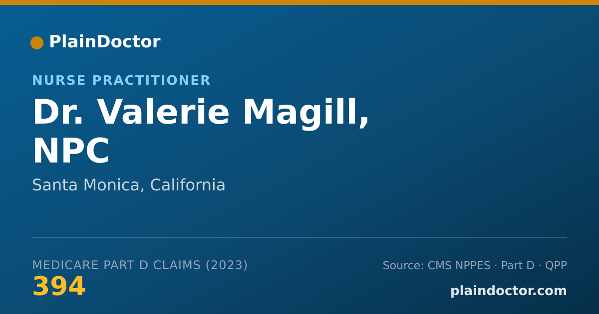 Shareable card for Valerie Magill, NPC - Nurse Practitioner, Santa Monica, CA