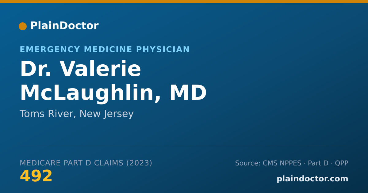 Shareable card for Valerie McLaughlin, MD - Emergency Medicine Physician, Toms River, NJ