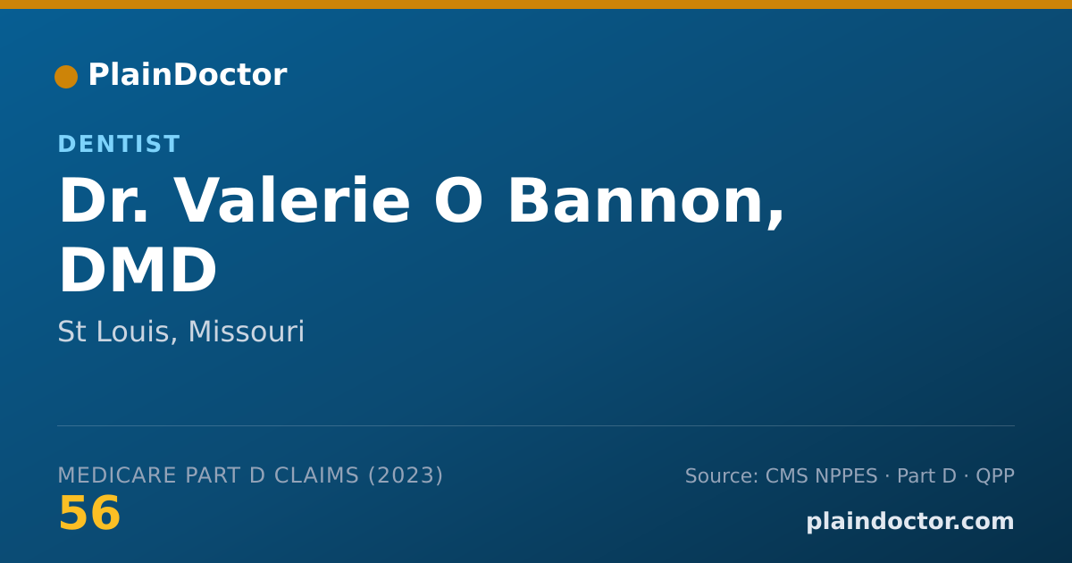 Shareable card for Valerie O Bannon, DMD - Dentist, St Louis, MO