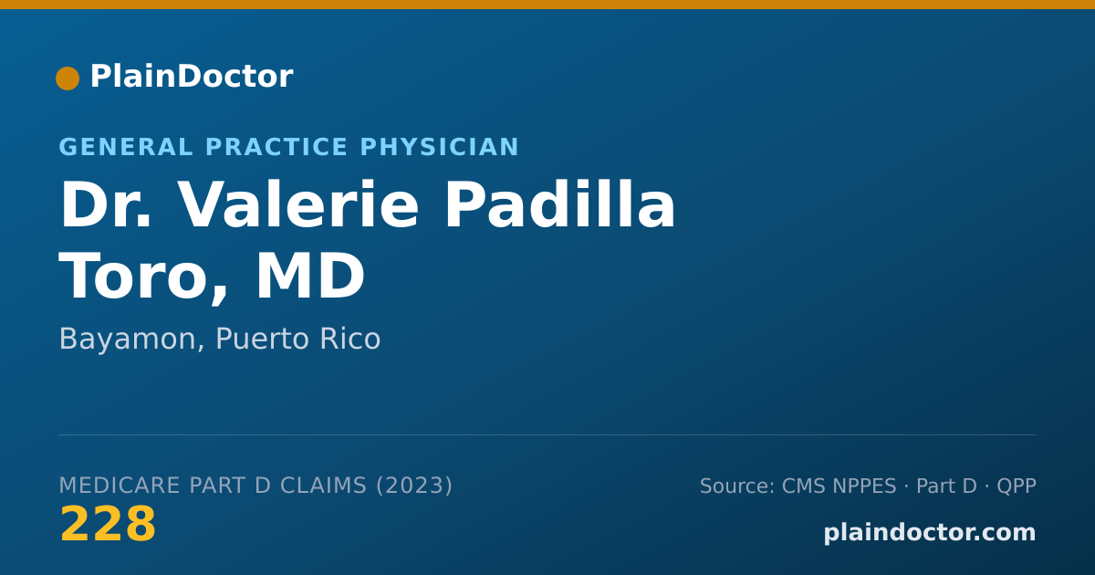 Shareable card for Valerie Padilla Toro, MD - General Practice Physician, Bayamon, PR