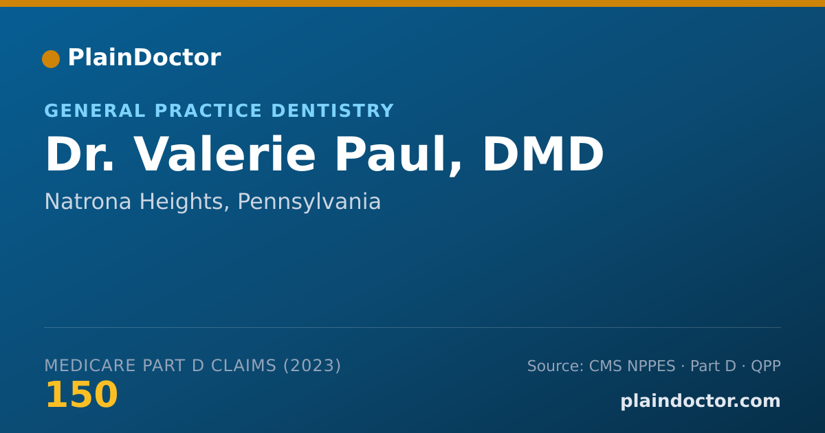 Shareable card for Valerie Paul, DMD - General Practice Dentistry, Natrona Heights, PA