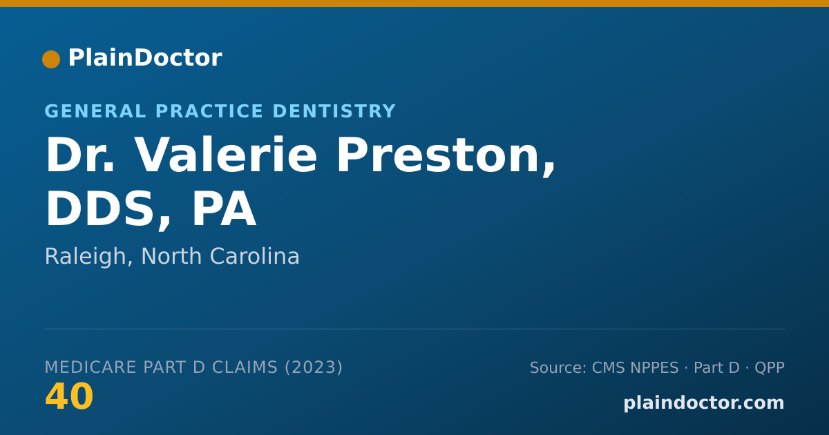 Shareable card for Valerie Preston, DDS, PA - General Practice Dentistry, Raleigh, NC