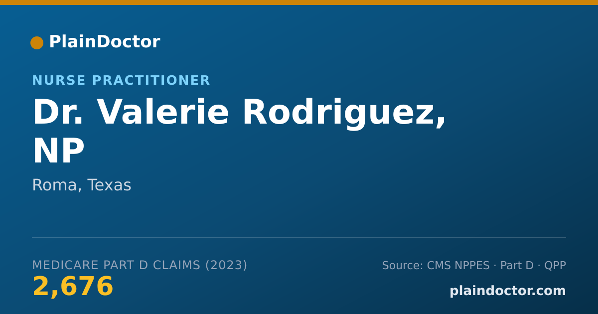 Shareable card for Valerie Rodriguez, NP - Nurse Practitioner, Roma, TX