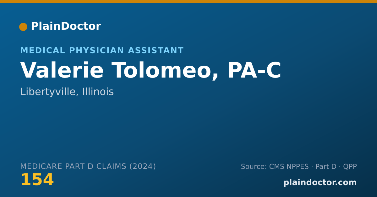 Shareable card for Valerie Tolomeo, PA-C - Medical Physician Assistant, Libertyville, IL