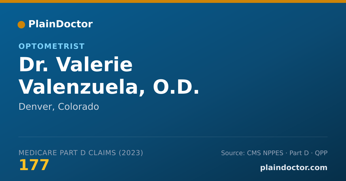 Shareable card for Valerie Valenzuela, O.D. - Optometrist, Denver, CO