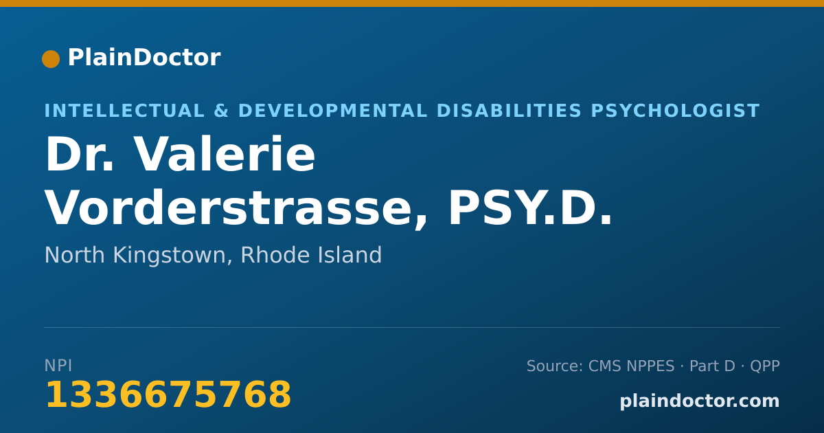 Shareable card for Valerie Vorderstrasse, PSY.D. - Intellectual & Developmental Disabilities Psychologist, North Kingstown, RI