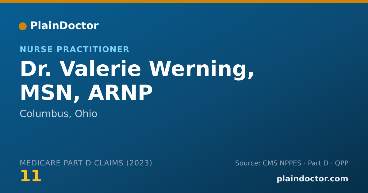 Shareable card for Valerie Werning, MSN,  ARNP - Nurse Practitioner, Columbus, OH