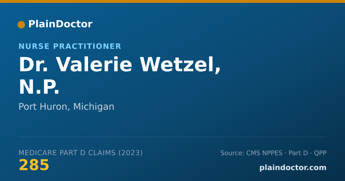 Shareable card for Valerie Wetzel, N.P. - Nurse Practitioner, Port Huron, MI