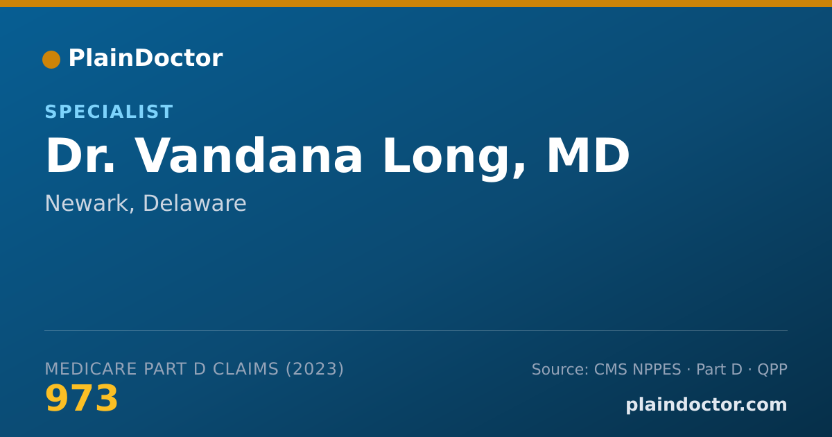 Shareable card for Vandana Long, MD - Specialist, Newark, DE