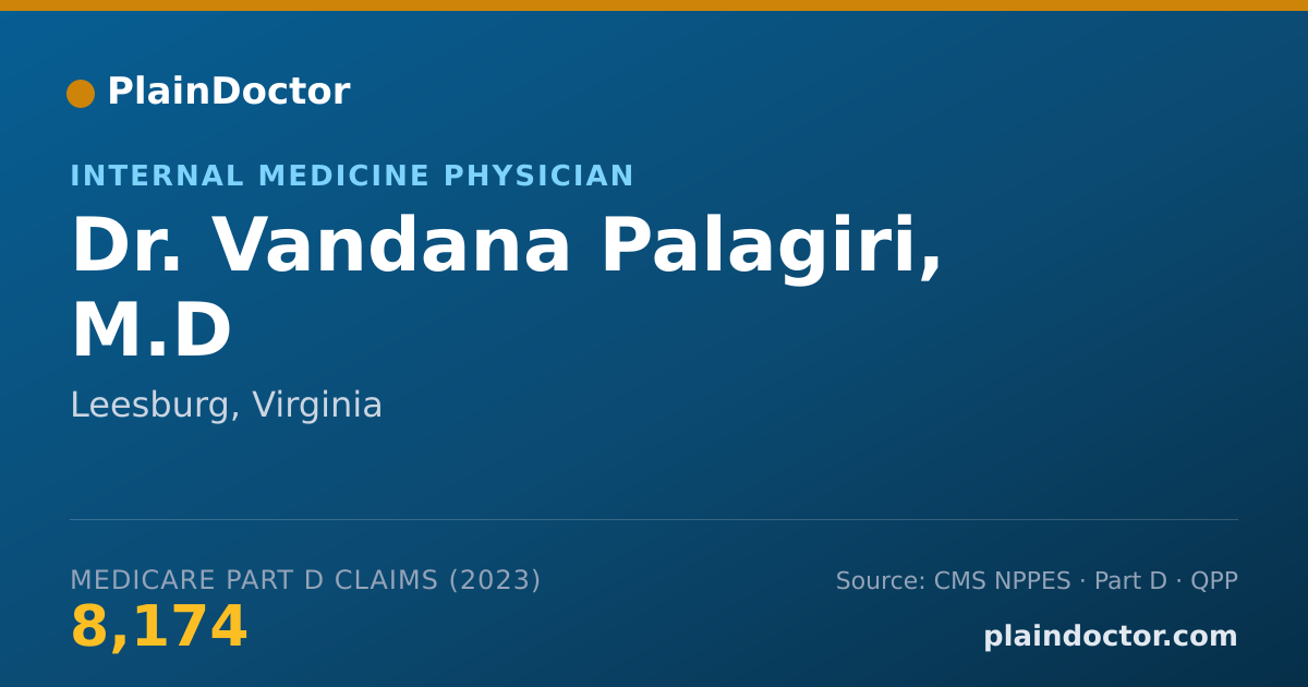 Shareable card for Vandana Palagiri, M.D - Internal Medicine Physician, Leesburg, VA