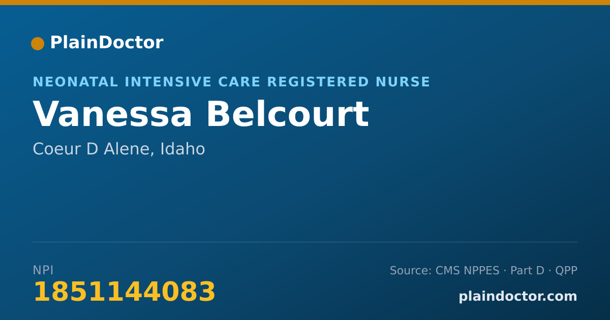 Shareable card for Vanessa Belcourt - Neonatal Intensive Care Registered Nurse, Coeur D Alene, ID