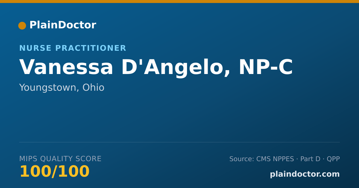 Shareable card for Vanessa D'Angelo, NP-C - Nurse Practitioner, Youngstown, OH