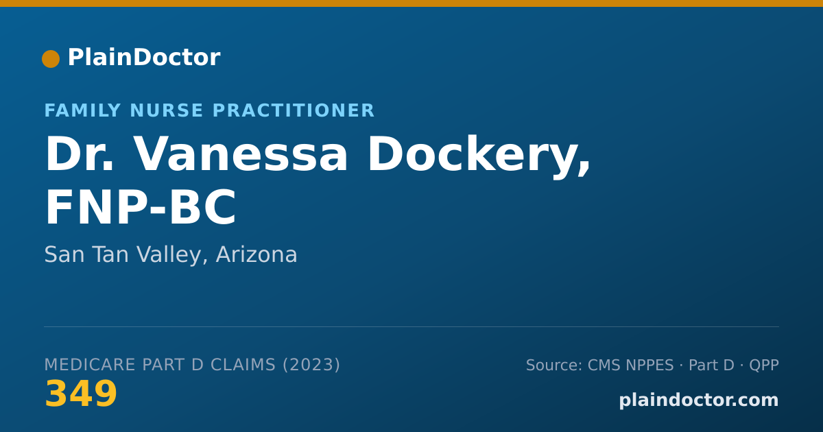 Shareable card for Vanessa Dockery, FNP-BC - Family Nurse Practitioner, San Tan Valley, AZ