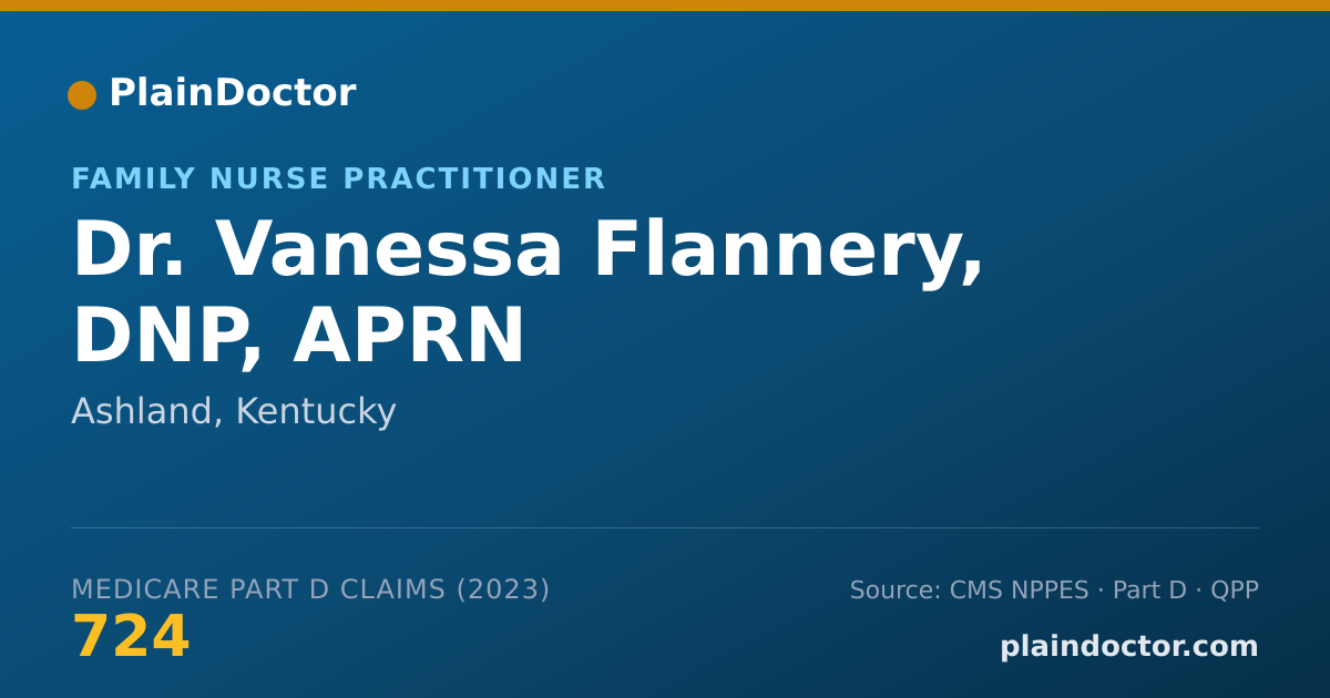 Shareable card for Vanessa Flannery, DNP, APRN - Family Nurse Practitioner, Ashland, KY