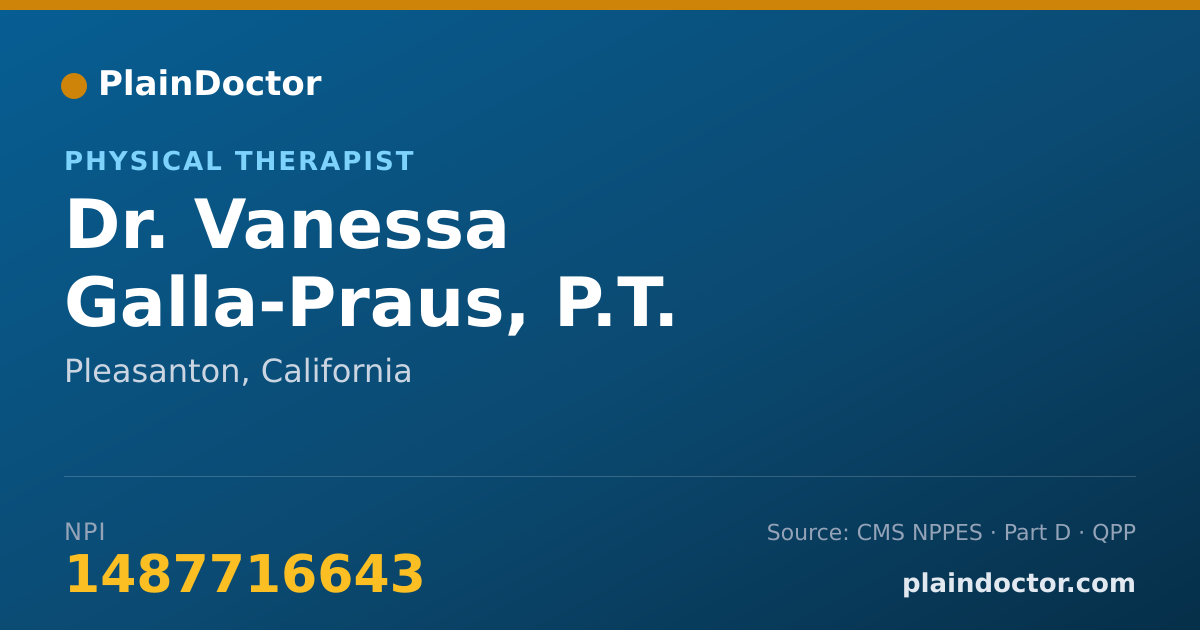 Shareable card for Vanessa Galla-Praus, P.T. - Physical Therapist, Pleasanton, CA