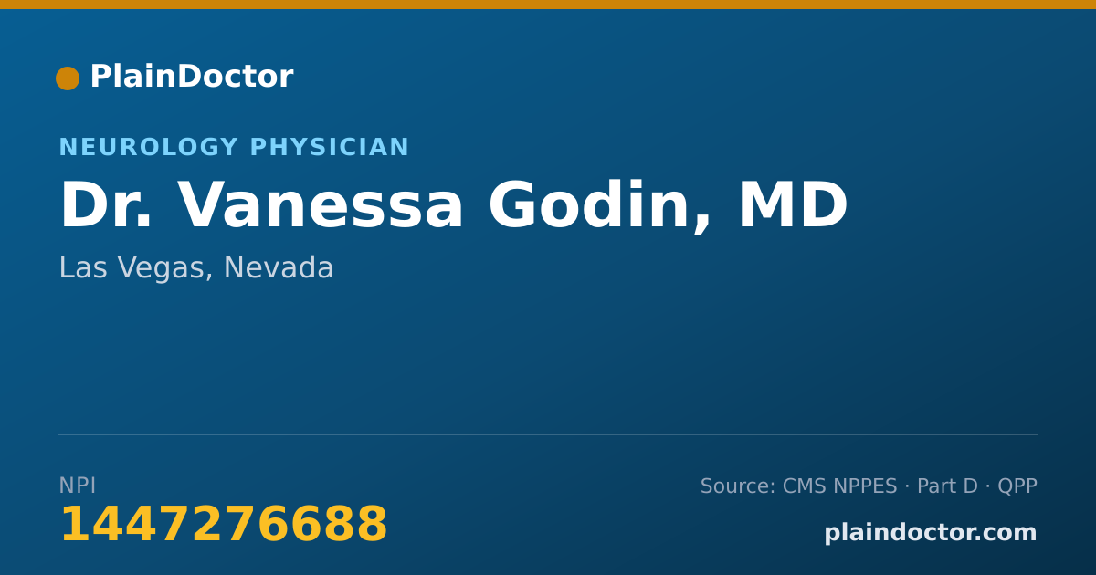 Shareable card for Vanessa Godin, MD - Neurology Physician, Las Vegas, NV