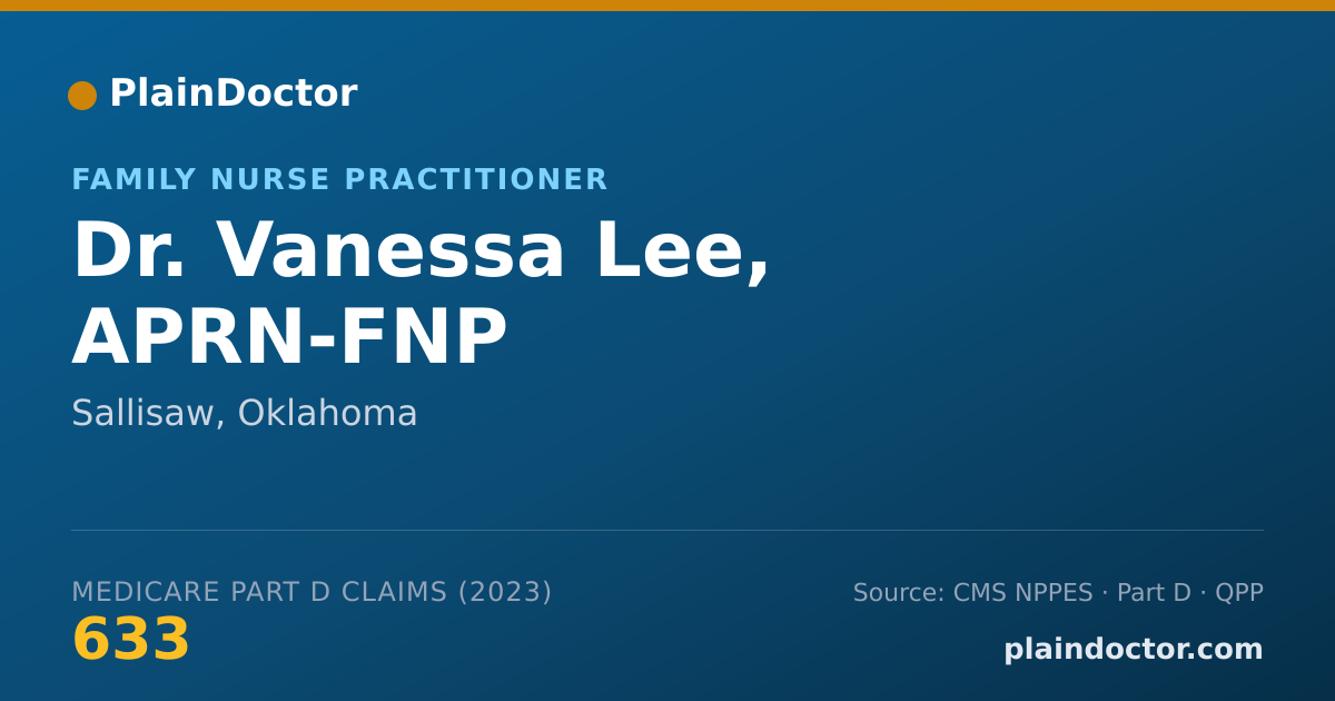 Shareable card for Vanessa Lee, APRN-FNP - Family Nurse Practitioner, Sallisaw, OK