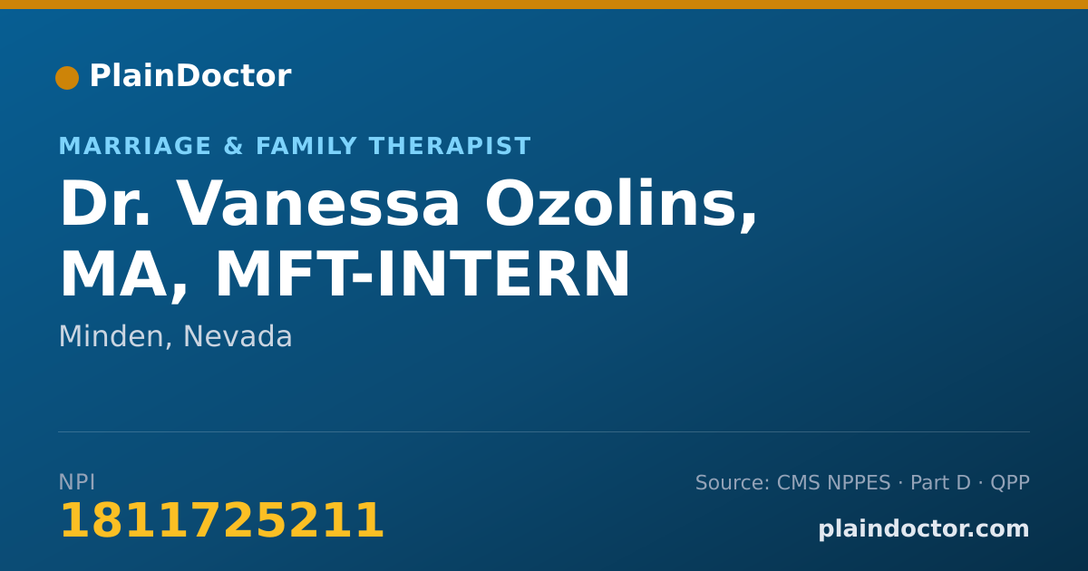 Shareable card for Vanessa Ozolins, MA, MFT-INTERN - Marriage & Family Therapist, Minden, NV