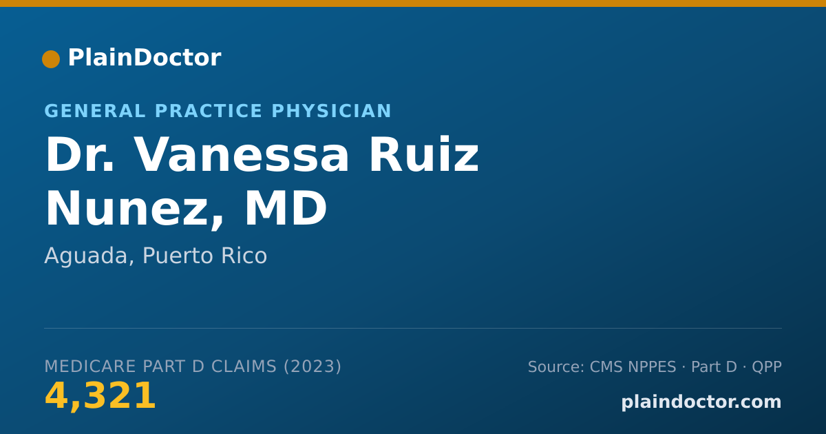 Shareable card for Vanessa Ruiz Nunez, MD - General Practice Physician, Aguada, PR