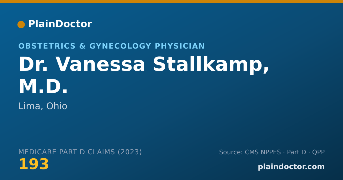 Shareable card for Vanessa Stallkamp, M.D. - Obstetrics & Gynecology Physician, Lima, OH